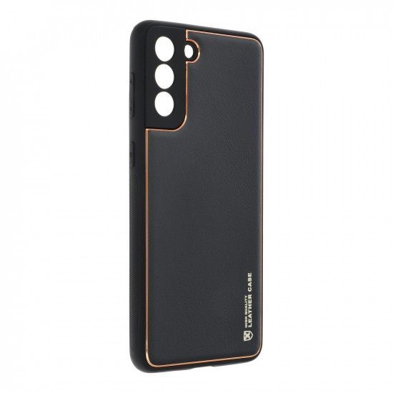 Forcell Samsung Galaxy S21 Plus Θήκη από Οικολογικό Δέρμα - Black