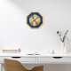 Navaris Analogue Wood Wall Clock Design Octagonal - Ρολόι Tοίχου - Light Brown / Gold - 54470.24.21