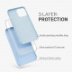 KW iPhone 12 / iPhone 12 Pro Θήκη Σιλικόνης Rubber TPU - Light Blue Matte - 52641.58