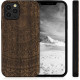 KW iPhone 12 / iPhone 12 Pro Θήκη από Φυσικό Ξύλο Design Indian Sun - Dark Brown - 52734.05