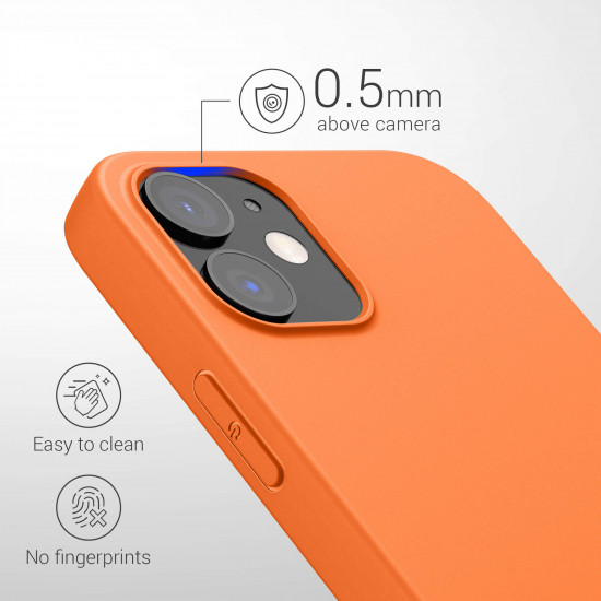 KW iPhone 12 / iPhone 12 Pro Θήκη Σιλικόνης TPU - Cosmic Orange - 53938.150