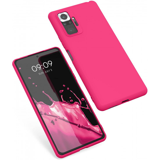 KW Xiaomi Redmi Note 10 Pro Θήκη Σιλικόνης TPU - Neon Pink - 54551.77