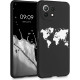 KW Xiaomi Mi 11 Lite / Mi 11 Lite 5G Θήκη Σιλικόνης TPU Design Travel Outline - Black / White - 55094.02