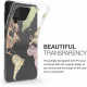 KW Samsung Galaxy A22 4G Θήκη Σιλικόνης TPU Design Travel - Black / Multicolor - Διάφανη - 55498.03