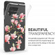 KW Samsung Galaxy A22 4G Θήκη Σιλικόνης TPU Design Magnolias - Light Pink / White - Διάφανη - 55498.04