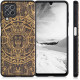 KW Samsung Galaxy A22 4G Θήκη από Φυσικό Ξύλο - Design Maya Calendar Art - Light Brown / Black - 55912.02