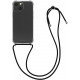 KW iPhone 13 mini Θήκη Σιλικόνης TPU με Λουράκι - Διάφανη / Black - 55932.01