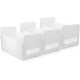 Navaris Σετ με 3 Κουτιά Αποθήκευσης από Πλαστικό - Small - White - 50167.1