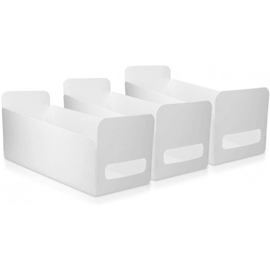 Navaris Σετ με 3 Κουτιά Αποθήκευσης από Πλαστικό - Medium - White - 50167.2