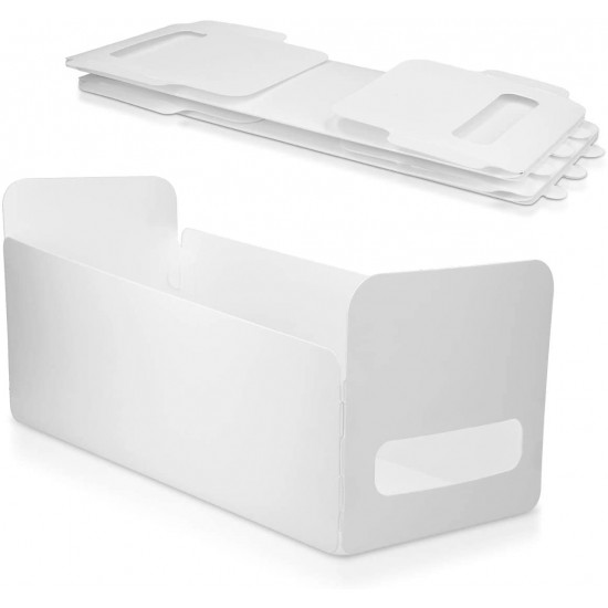 Navaris Σετ με 3 Κουτιά Αποθήκευσης από Πλαστικό - Medium - White - 50167.2
