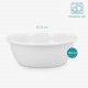 Navaris Cat Bowls - Σετ με 3 Μπολ Φαγητού και Νερού - 130 ml - White - 51398.03
