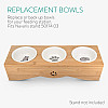 Navaris Cat Bowls - Σετ με 3 Μπολ Φαγητού και Νερού - 130 ml - White - 51398.03