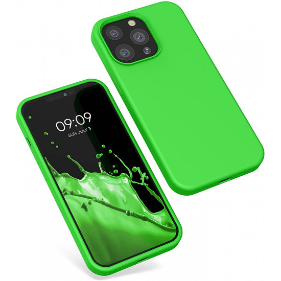 KW iPhone 13 Pro Θήκη Σιλικόνης Rubberized TPU - Lime Green - 55880.159