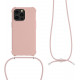 KW iPhone 13 Pro Θήκη Σιλικόνης TPU με Λουράκι - Mother Of Pearl - 55964.154