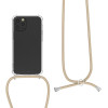 KW iPhone 12 / iPhone 12 Pro Θήκη Σιλικόνης TPU με Λουράκι - Διάφανη - Gold - 52730.21