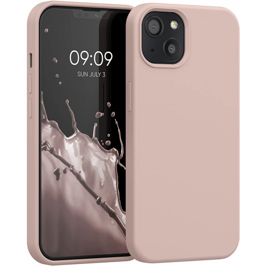 KW iPhone 13 Θήκη Σιλικόνης Rubberized TPU - Dusty Pink - 55878.10