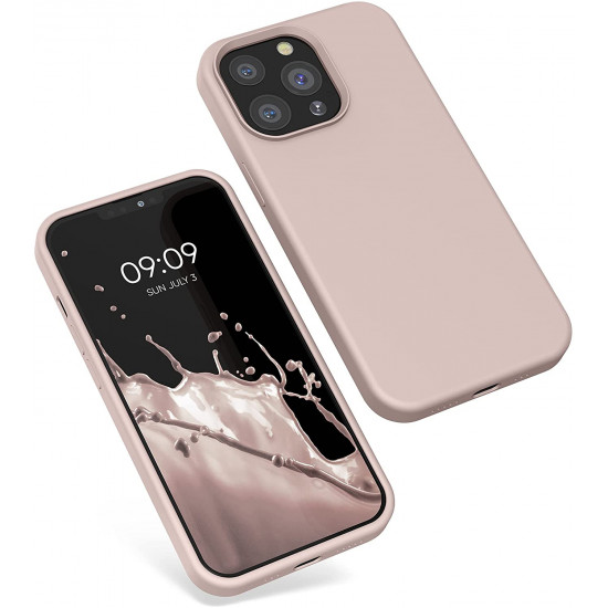 KW iPhone 13 Pro Θήκη Σιλικόνης Rubberized TPU - Dusty Pink - 55880.10