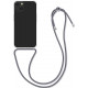 KW iPhone 13 Θήκη Σιλικόνης TPU με Λουράκι - Διάφανη / Grey - 55949.22