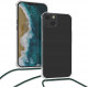 KW iPhone 13 Θήκη Σιλικόνης TPU με Λουράκι - Διάφανη / Dark Green - 55949.80