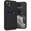 KW iPhone 13 Θήκη Σιλικόνης TPU με Υποδοχή για Κάρτα - Black - 55955.01