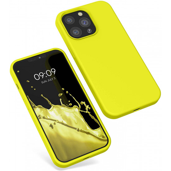 KW iPhone 13 Pro Θήκη Σιλικόνης Rubberized TPU - Lemon Yellow - 55880.149