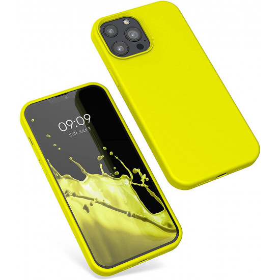 KW iPhone 13 Pro Max Θήκη Σιλικόνης Rubberized TPU - Lemon Yellow - 55881.149