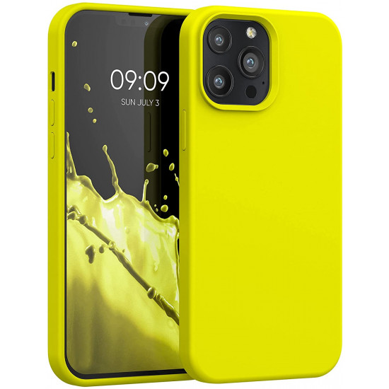 KW iPhone 13 Pro Max Θήκη Σιλικόνης Rubberized TPU - Lemon Yellow - 55881.149