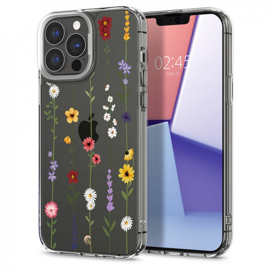 CYRILL iPhone 13 Pro Max Cecile Σκληρή Θήκη με Πλαίσιο Σιλικόνης - Flower Garden