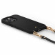 CYRILL iPhone 13 Pro Classic Charm Σκληρή Θήκη με Πλαίσιο Σιλικόνης και Λουράκι - Black