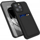 KW iPhone 13 Pro Θήκη Σιλικόνης TPU με Υποδοχή για Κάρτα - Black - 55969.01