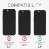 KW iPhone 13 Pro Θήκη Σιλικόνης TPU με Υποδοχή για Κάρτα - Black - 55969.01