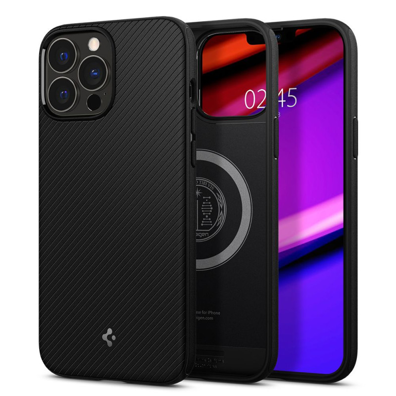 Spigen iPhone 13 Pro Mag Armor Σκληρή Θήκη Aramid Fiber με MagSafe - Black