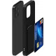 KW iPhone 13 Pro Max Θήκη Σιλικόνης TPU με Υποδοχή για Κάρτα - Black - 55982.01