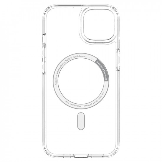 Spigen iPhone 13 Ultra Hybrid Mag Σκληρή Θήκη με Πλαίσιο Σιλικόνης Και MagSafe - White / Clear