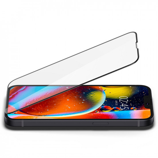 Spigen iPhone 13 / iPhone 13 Pro / iPhone 14 GLAS.tR HD Full Screen Tempered Glass Αντιχαρακτικό Γυαλί Οθόνης 9H - Black - AGL03392