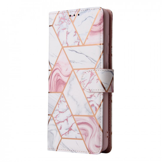 Tech-Protect iPhone 13 Pro Θήκη Πορτοφόλι Stand από Δερματίνη - Marble Pink