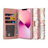 Tech-Protect iPhone 13 Pro Θήκη Πορτοφόλι Stand από Δερματίνη - Marble Pink