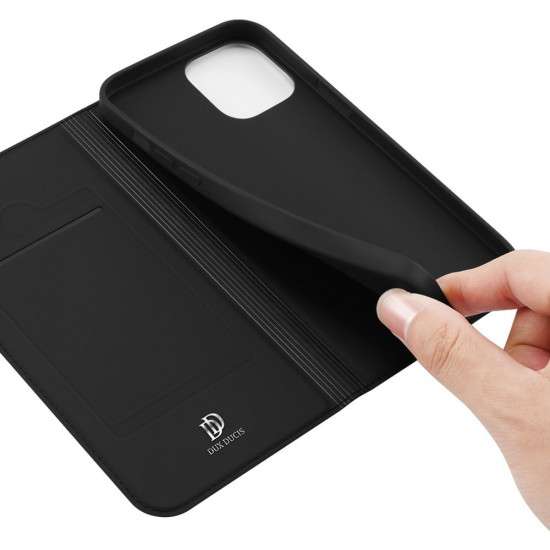 Dux Ducis iPhone 13 Pro Max Flip Stand Case Θήκη Βιβλίο - Black