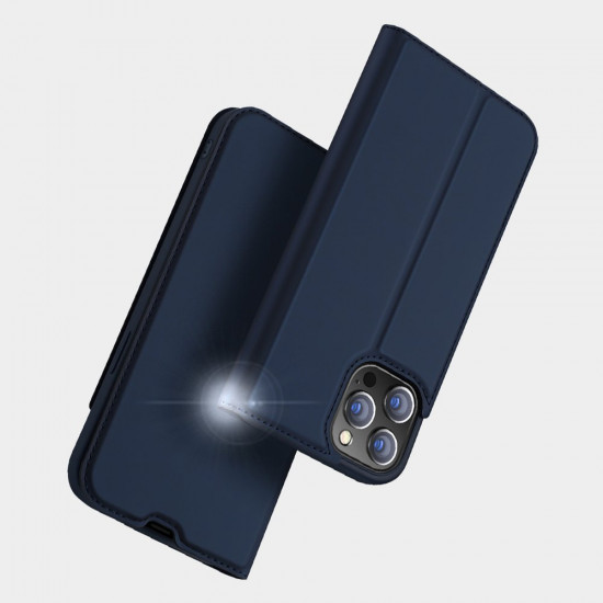 Dux Ducis iPhone 13 Pro Max Flip Stand Case Θήκη Βιβλίο - Blue