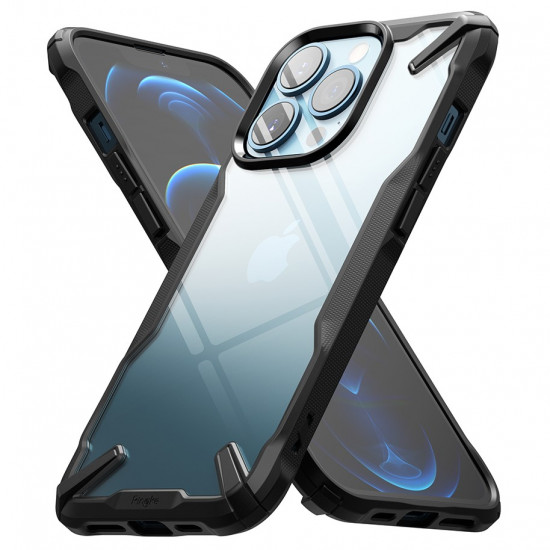 Ringke iPhone 13 Pro Max Fusion X Σκληρή Θήκη με Πλαίσιο Σιλικόνης - Black - Διάφανη