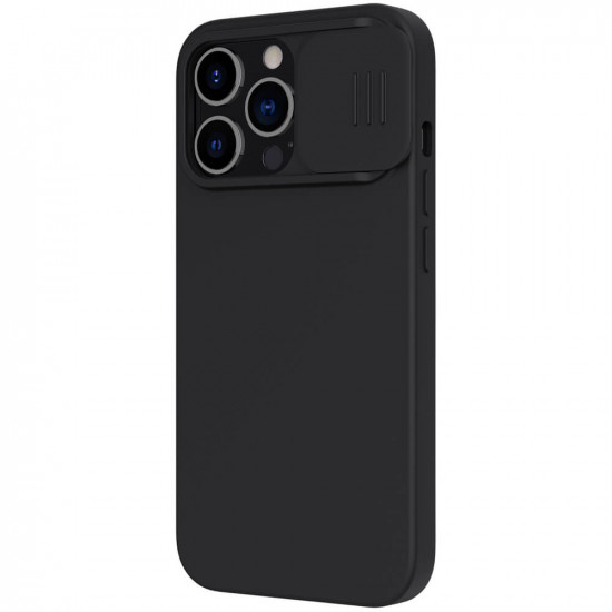 Nillkin iPhone 13 Pro CamShield Silky Θήκη Σιλικόνης με Κάλυμμα για την Κάμερα - Black