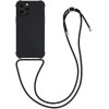 KW iPhone 13 Pro Max Θήκη Σιλικόνης TPU με Λουράκι - Black - 55977.01