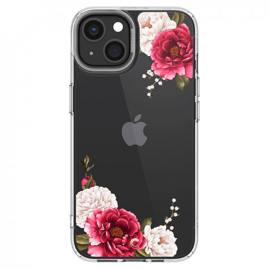 CYRILL iPhone 13 Cecile Σκληρή Θήκη με Πλαίσιο Σιλικόνης - Red Floral
