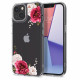 CYRILL iPhone 13 Cecile Σκληρή Θήκη με Πλαίσιο Σιλικόνης - Red Floral