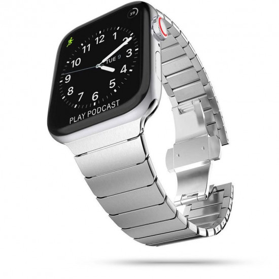 Tech-Protect Λουράκι Apple Watch 2 / 3 / 4 / 5 / 6 / 7 / 8 / 9 / SE / ULTRA / ULTRA 2 - 42 / 44 / 45 / 49 mm LinkBand από Ανοξείδωτο Ατσάλι - Silver