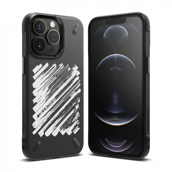 Ringke iPhone 13 Pro Onyx Durable TPU Case Θήκη Σιλικόνης - Design Paint - Black