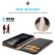 Dux Ducis iPhone 13 Pro Hivo Θήκη Πορτοφόλι Stand από Γνήσιο Δέρμα - Black