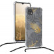 KW Samsung Galaxy A22 5G Θήκη Σιλικόνης TPU με Λουράκι - Διάφανη / Gold / Grey - 55490.02
