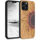 KW iPhone 13 Pro Max Θήκη από Φυσικό Ξύλο Design Wood Sunflower - Yellow / Dark Brown / Light Brown - 55980.02