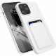 KW iPhone 13 Pro Max Θήκη Σιλικόνης TPU με Υποδοχή για Κάρτα - White - 55982.02